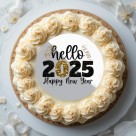 New Year HELLO 2025 cake