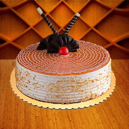 Butterscotch cake home delivery, concentric design